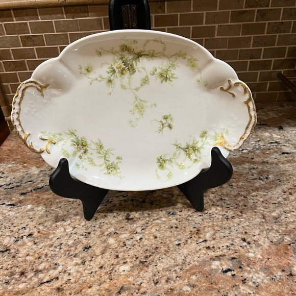 L STRAUS & SONS Limoges & Newyork Flowers Oval Serving Platter - Picture 6 of 6